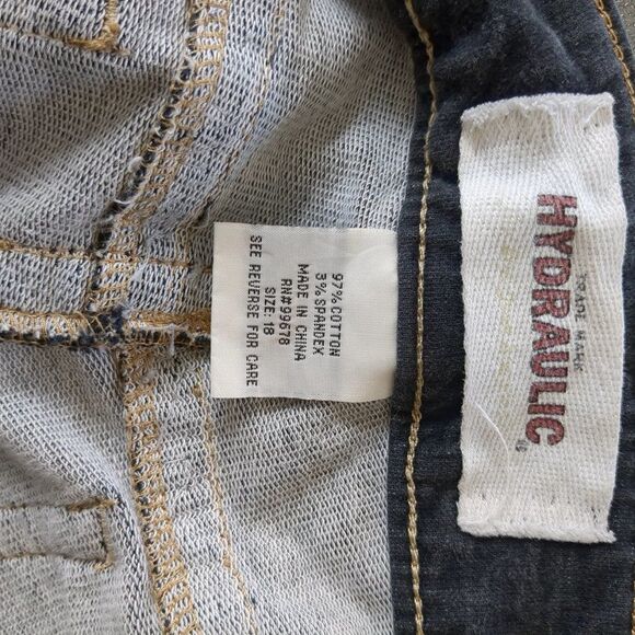 HYDRAULIC Jeans - Women's Bootcut Jeans with Bling, Dark Wash, Size 18 - Picture 5 of 11